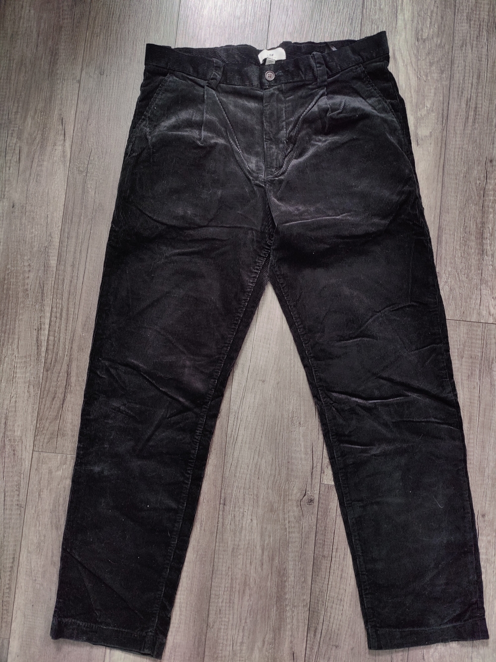 H&M Men's Black Corduroy Baggy Pants